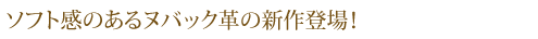 ソフト感のあるヌバック革の新作登場!