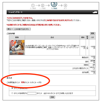 ポイント利用方法 PC手順9