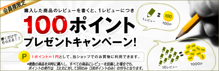 レビューで100ポイント