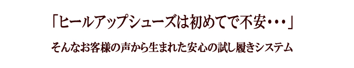 試し履きサービス